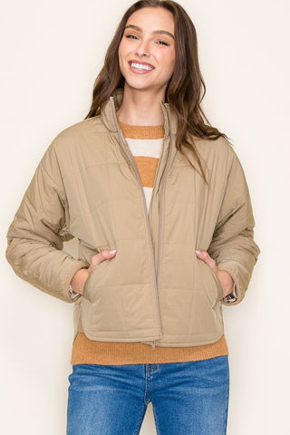 Taupe Puffer Jacket