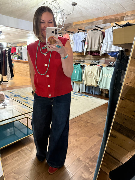 Cherry Red Sweater Vest