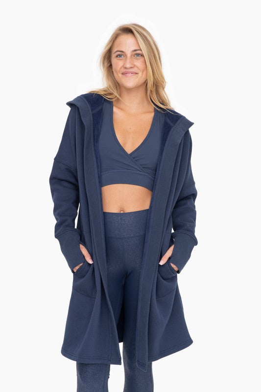 Fleece Lined Longline Cardigan