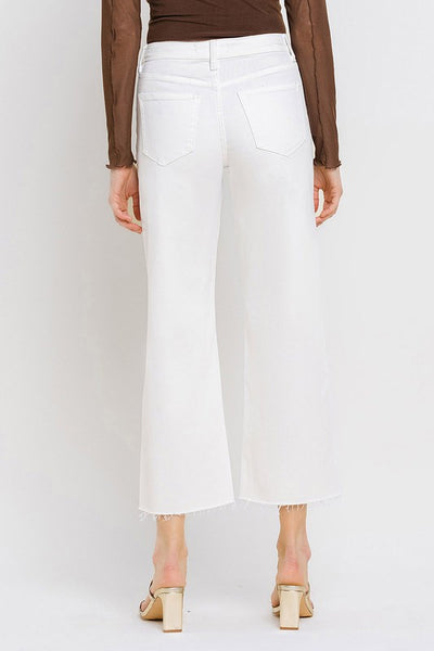 High Rise Crop Wide Leg Jeans