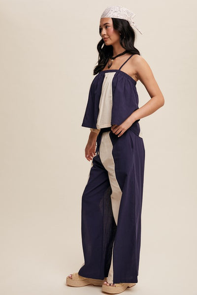 Colorblock Flowy Pants