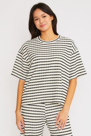 Puckered Stripe Tee