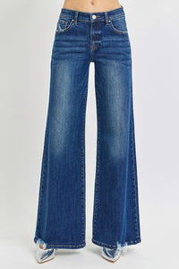 Mid-Rise Wide-Leg Jeans