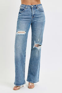 Hi-RIse Wide Ripped Jean