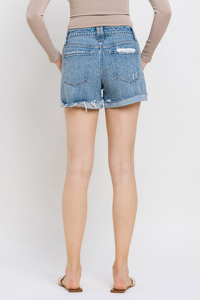 High Rise Cuffed Shorts