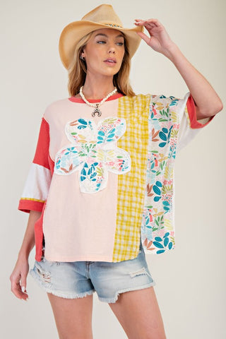 Flower Patch Slub Top