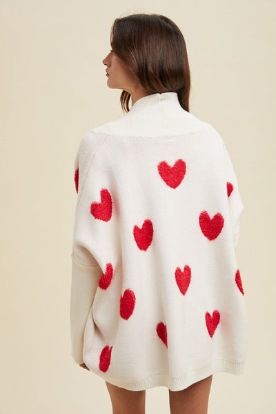 Brushed Heart Cardigan