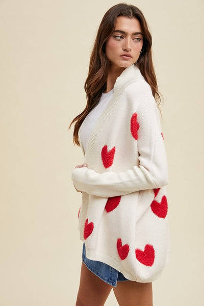 Brushed Heart Cardigan