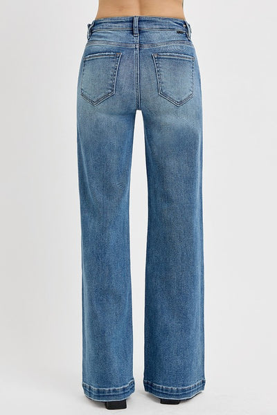 Tummy Control Wide Leg Jeans