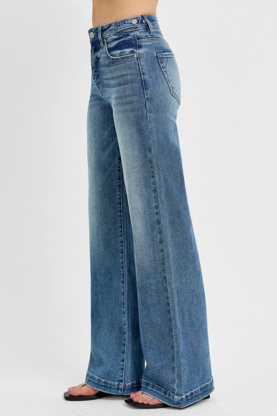 Tummy Control Wide Leg Jeans