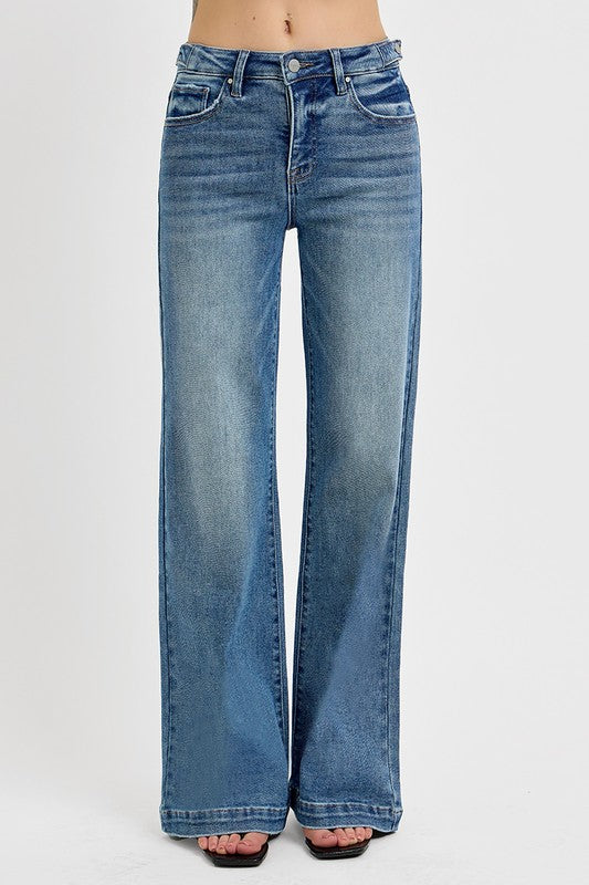 Tummy Control Wide Leg Jeans