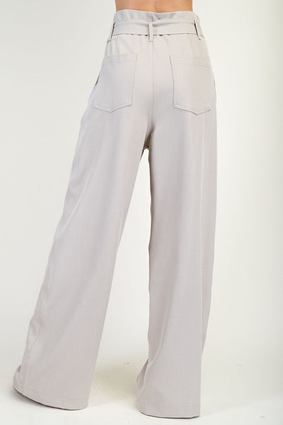 Wide Leg Belted Pants