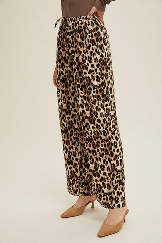 Leopard Drawstring Pants