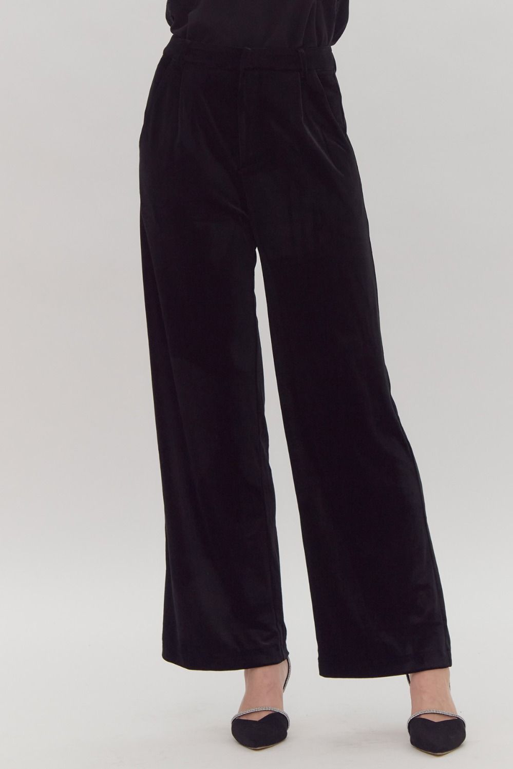 Velvet Wide Leg Pants