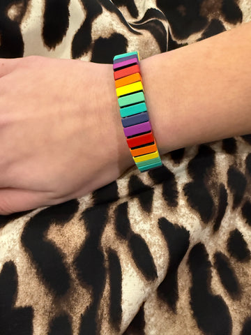 Rainbow Rectangles Bracelet