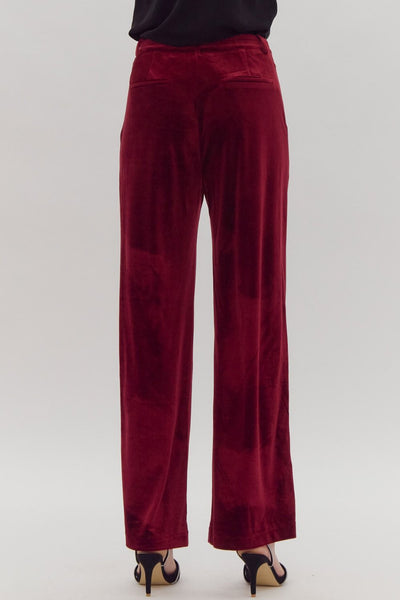 Velvet Wide Leg Pants