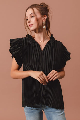 Pleated Silky Top