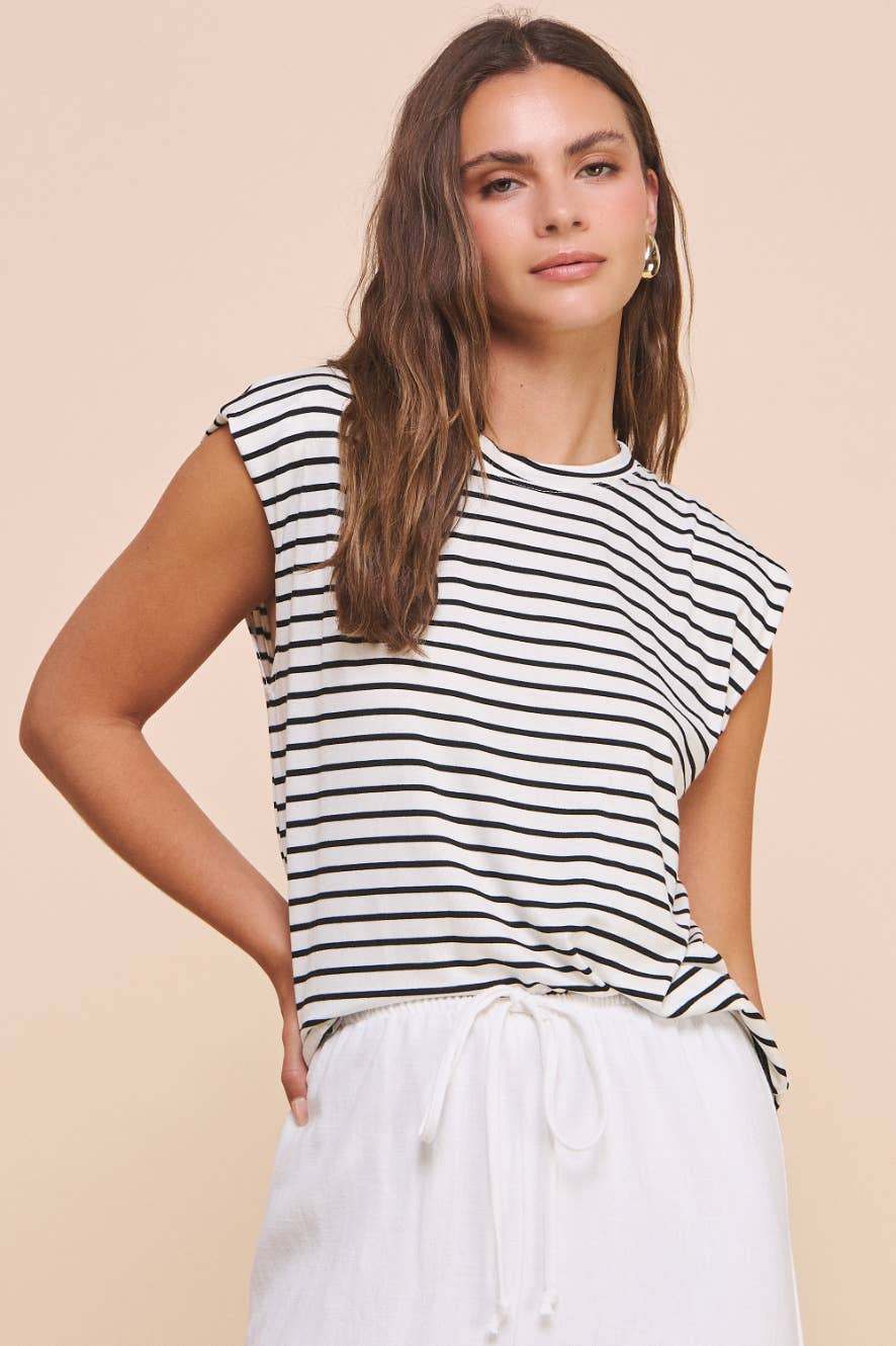 Striped Muscle Tee