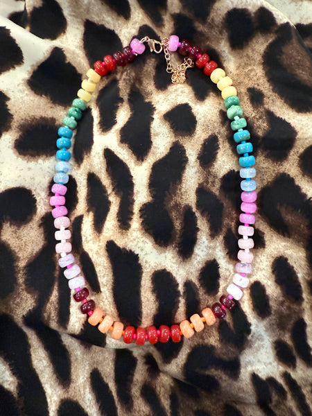 Rainbow Stone Necklace