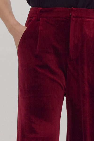 Velvet Wide Leg Pants