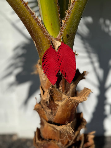 Leather Leaf Earrings