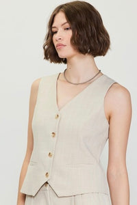 Melange Beige Vest