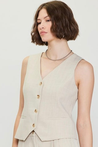 Melange Beige Vest