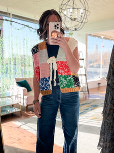 Rainbow Squares Sweater Vest