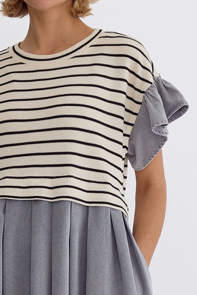 Stripe Denim Dress