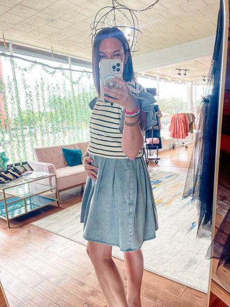 Stripe Denim Dress