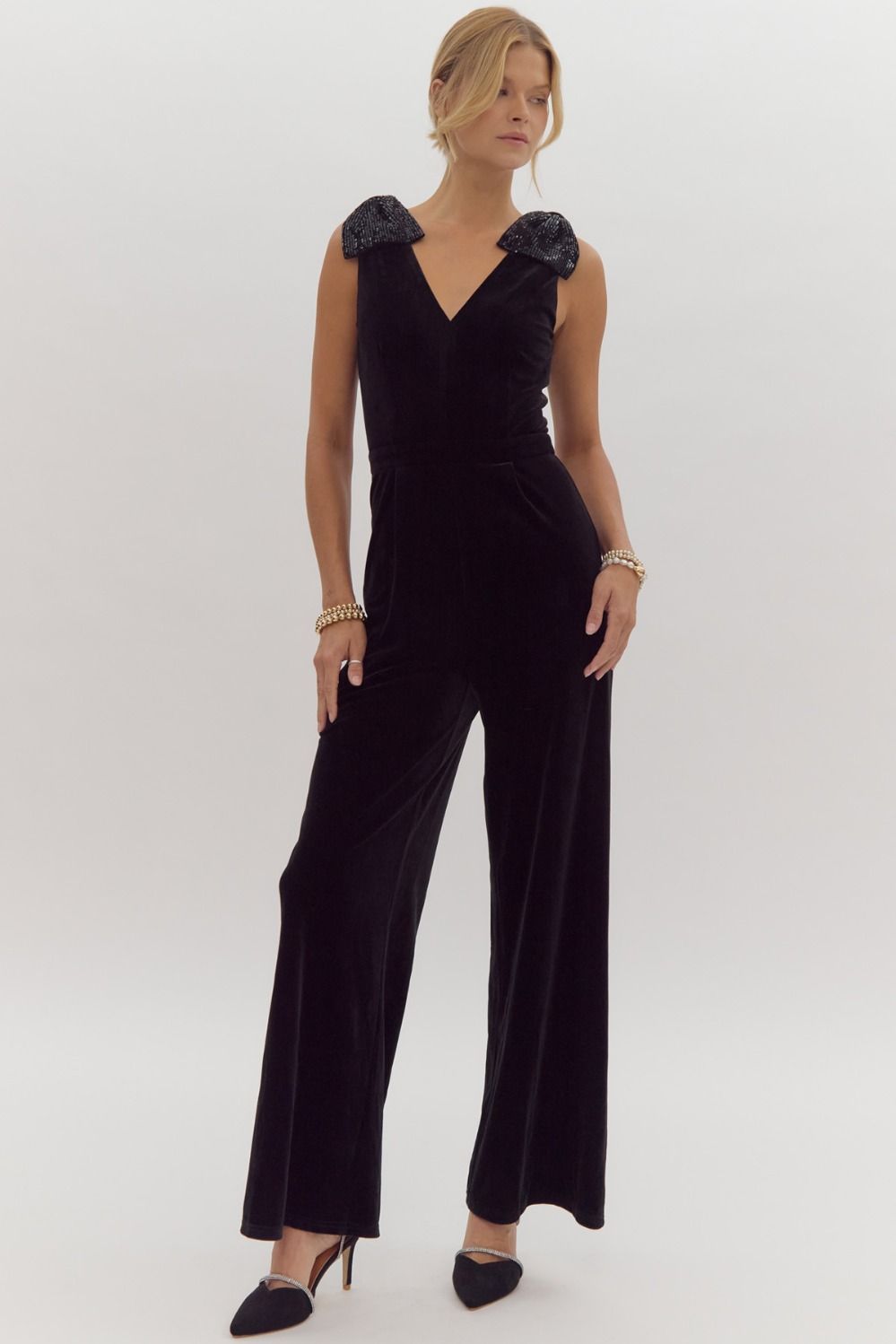 Black Velvet Jumpsuit