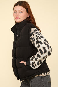 High Neck Puffer Vest