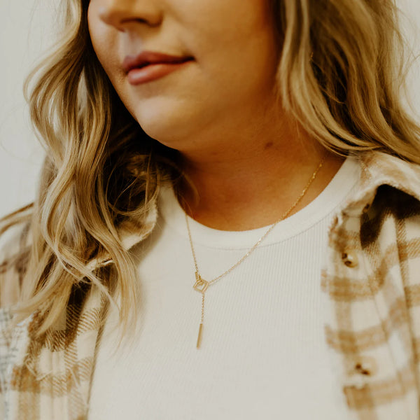 Squared Drop Necklace