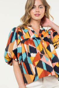 Fall Colors Patterned Top